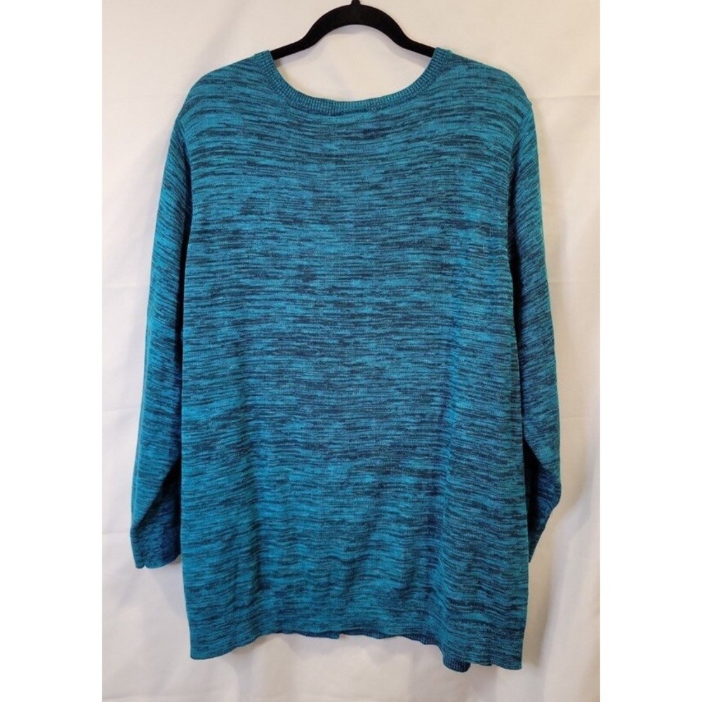 Catherines Women's Plus Size 2X 22/24W Cardigan Blue Button Up - Picture 4 of 4